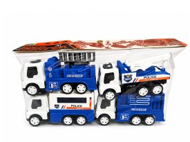 Set 4 camiones policia